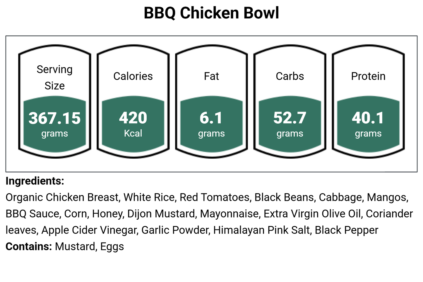 BBQ chicken Bowl with Mango salsa and honey mustard slaw