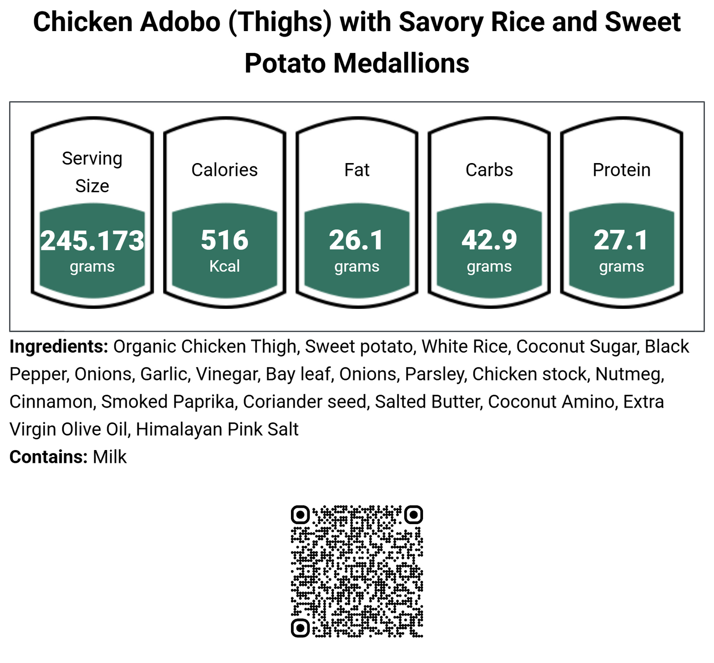 Chicken Adobo (thighs) with savory rice and sweet potatoes