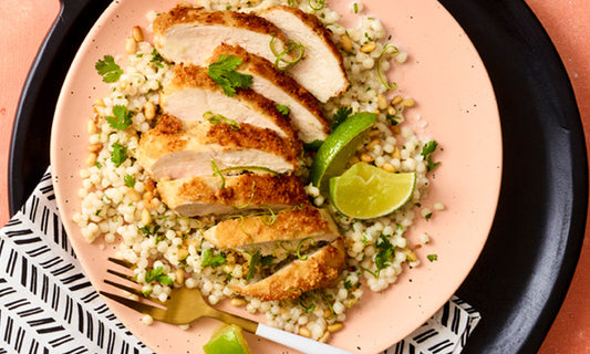 Coconut Lime Chicken with Couscous, Bell peppers and Green Beans