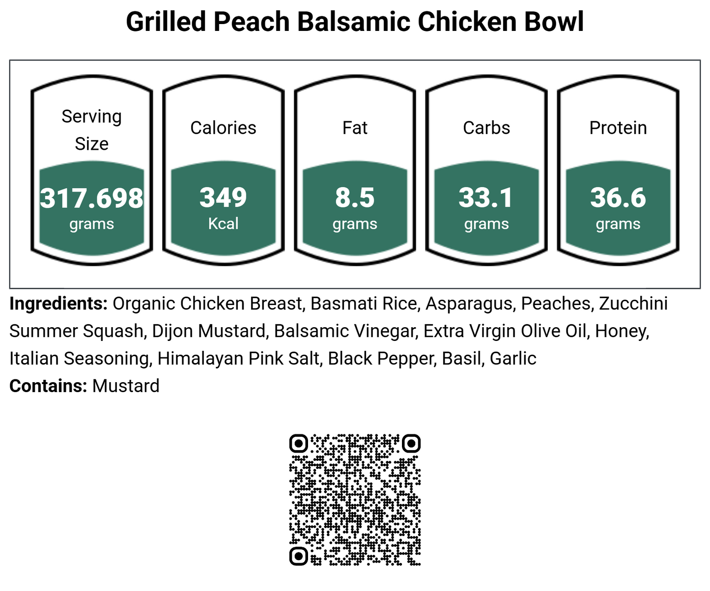 Grilled peach Balsamic Chicken bowl with roasted veggies