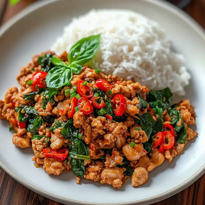 Thai Basil Chicken (Medium Spice) (GF) (DF)