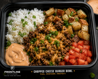 Chop Cheese Turkey Burger Bowl (GF)